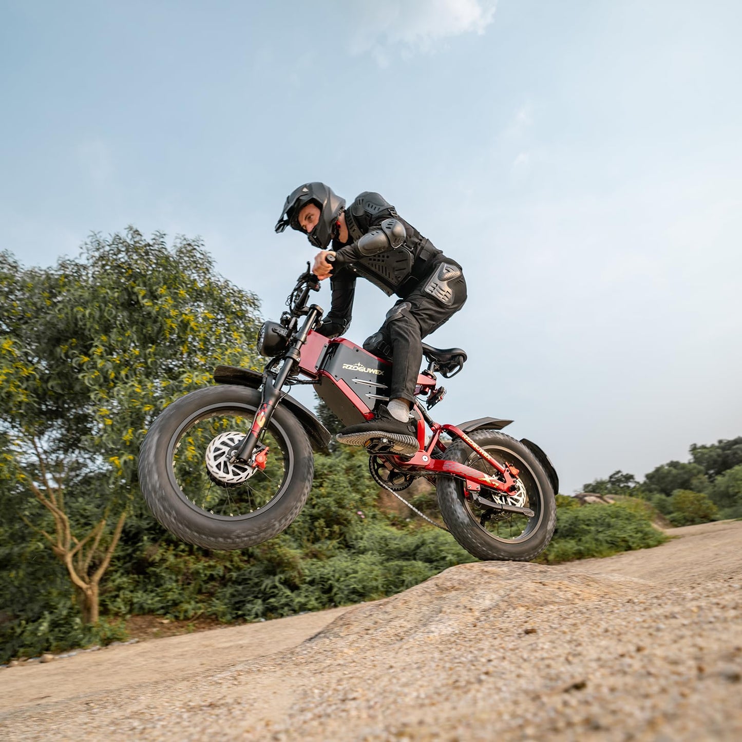 RZOGUWEX Electric Bicycle,20 Inch 160NM Dual Motor Off-Road EBIKE for Adults with 48V 30AH Detachable Lithium Ion Battery, Dual Hydraulic Disc Brake