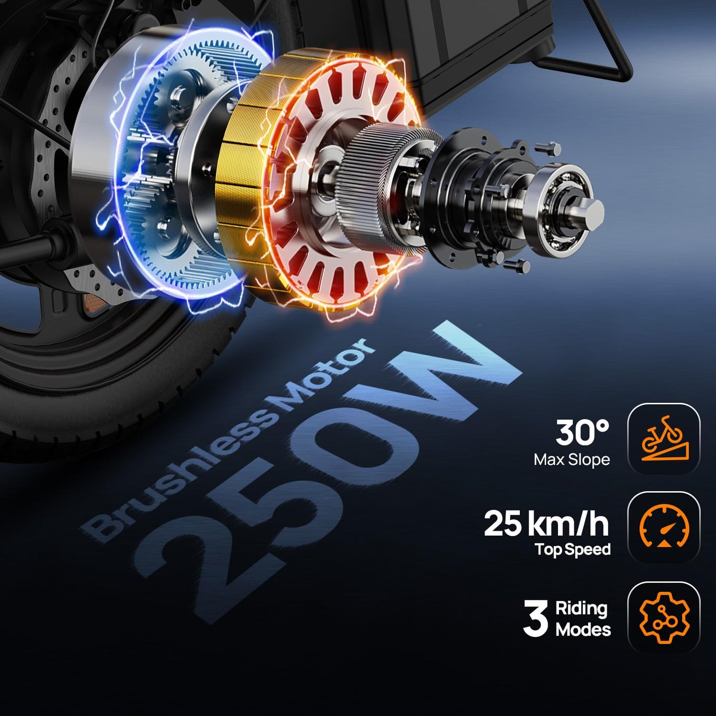 URLIFE 14" Electric Bike, Portable E-bike with 48V 7.5AH Removable Battery 250W Powerful Motor, 60 KM Max Range, Folding Ebike LCD Display, Electric Commuter Bicycle for Adults and Teens(Black)