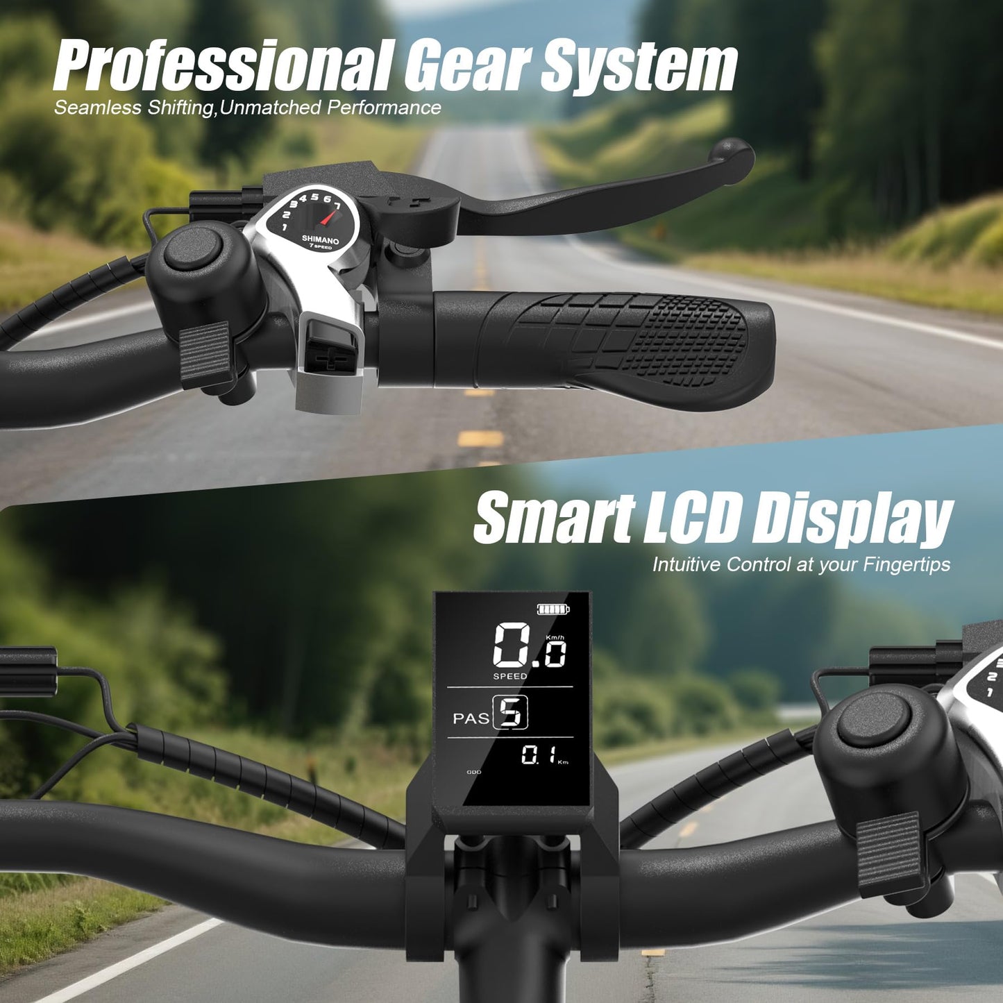 VARUN Electric Bike, 26" 4.0 Fat Tire Mountain Ebike with 48V 15Ah 720 Wh Li-Ion Battery, Up to 75 Miles, 250W 80Nm Motor, LCD Display with 5 PAS, Rear Rack, MTB for Adult Man and Woman