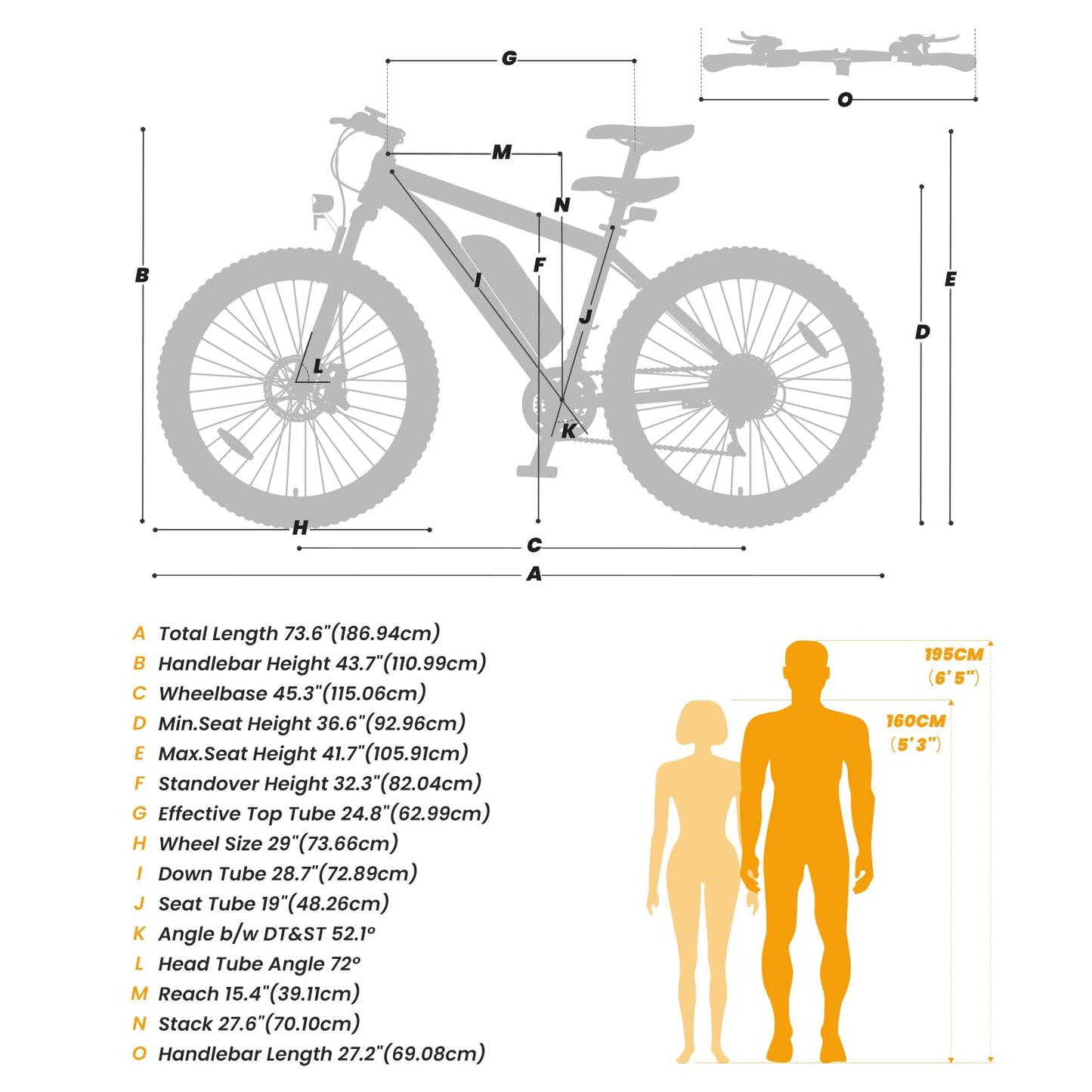 Touroll U1 Electric Mountain Bike, 26"/29'' Electric Bicycle Commute E-bike with 36V 13Ah Removable Battery, LED Display, Dual Disk Brake, 21 Speed, MTB for Teenagers and Adults (26'')