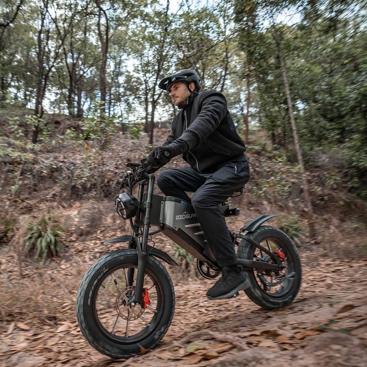 RZOGUWEX Electric Bicycle,20 Inch Off-Road EBIKE for Adults with 48V 25AH Detachable Lithium Ion Battery, Forged Mags Wheel with Dual Hydraulic Disc Brake