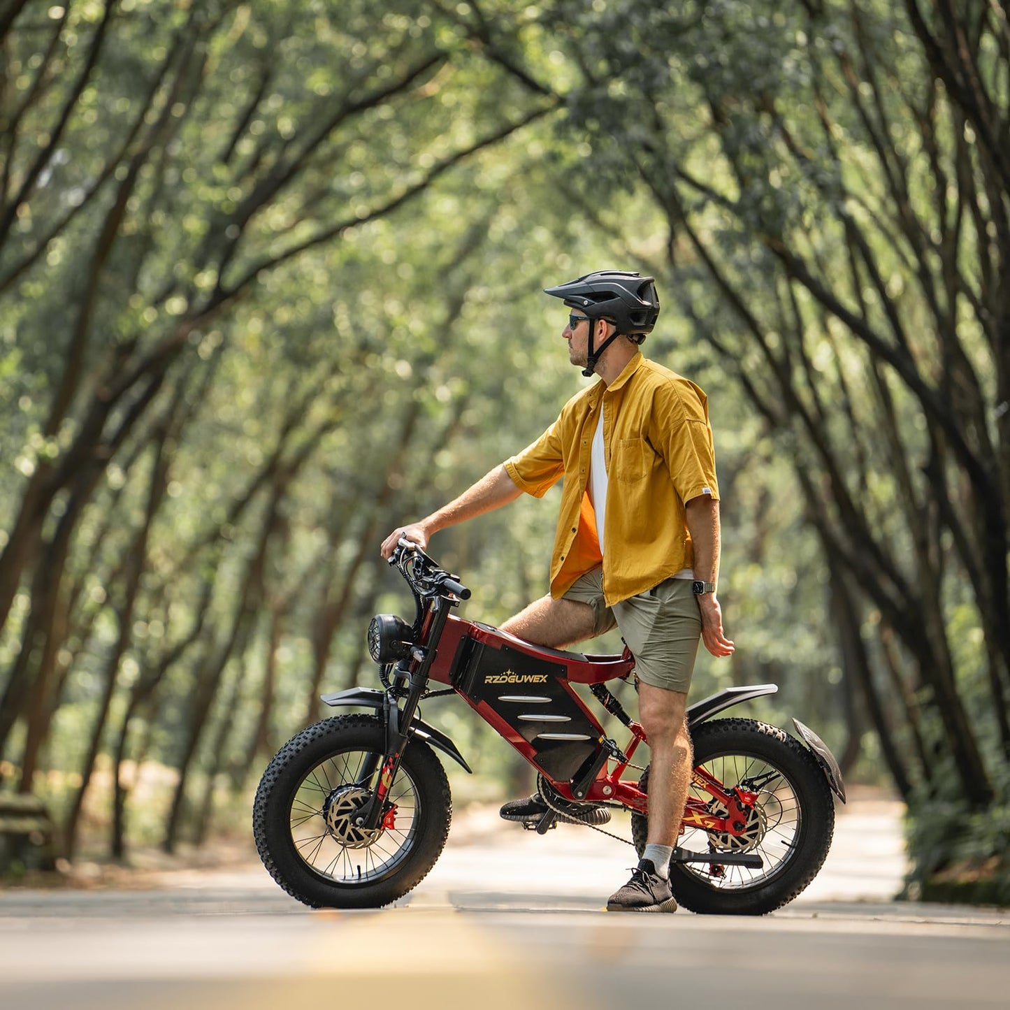 RZOGUWEX Electric Bicycle,20 Inch 160NM Dual Motor Off-Road EBIKE for Adults with 48V 30AH Detachable Lithium Ion Battery, Dual Hydraulic Disc Brake