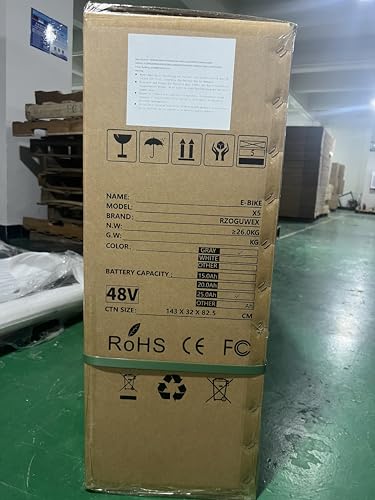 RZOGUWEX Electric Bicycle，20 Inch Off-Road EBIKE for Adults with 48V 25AH Detachable Lithium Ion Battery, 7 Speed Snow Bike with Dual Shock Absorbers and Brush-less Motor