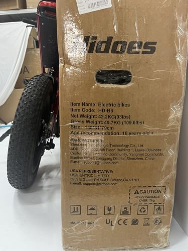Fat Tire Electric Bike for Adults,15AH Removable Battery 80KM Range PAS Mode,Hidoes B6 Adult Electric Bicycle Up to 25Km/h,Dual shock absorption,20" x4.0 All-Terrain Tires,Shi-mano 7-Speed.