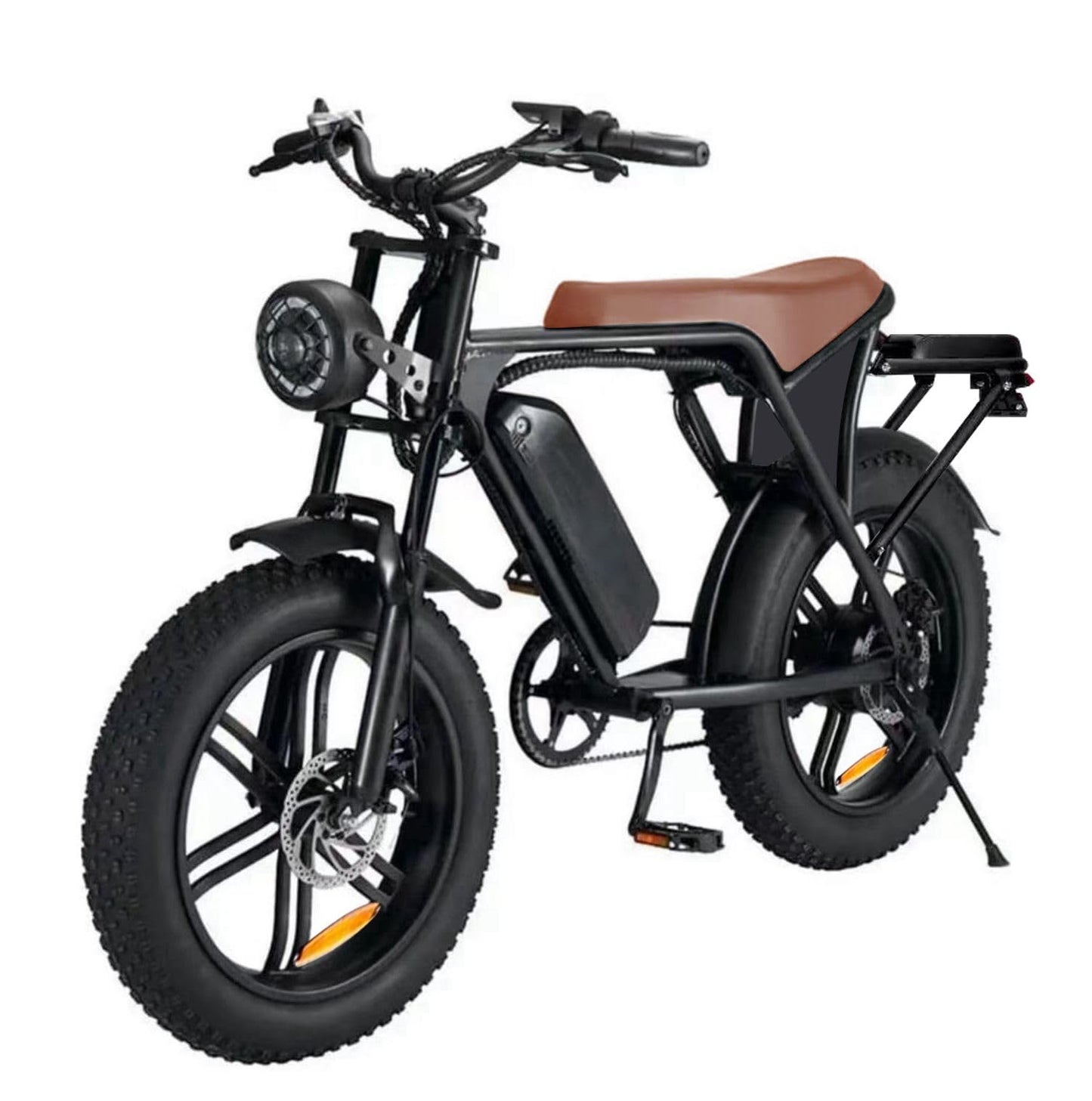 20” Electric Bike, 20 Inch E Bike, Hybrid Bike, Adult Bicycle, 48V 15AH Battery, Brushless Motor, LCD Display, 7 Gear, Rear Seat, Throttle, Suspension, Disc Brakes, Headlight, Indicators, New