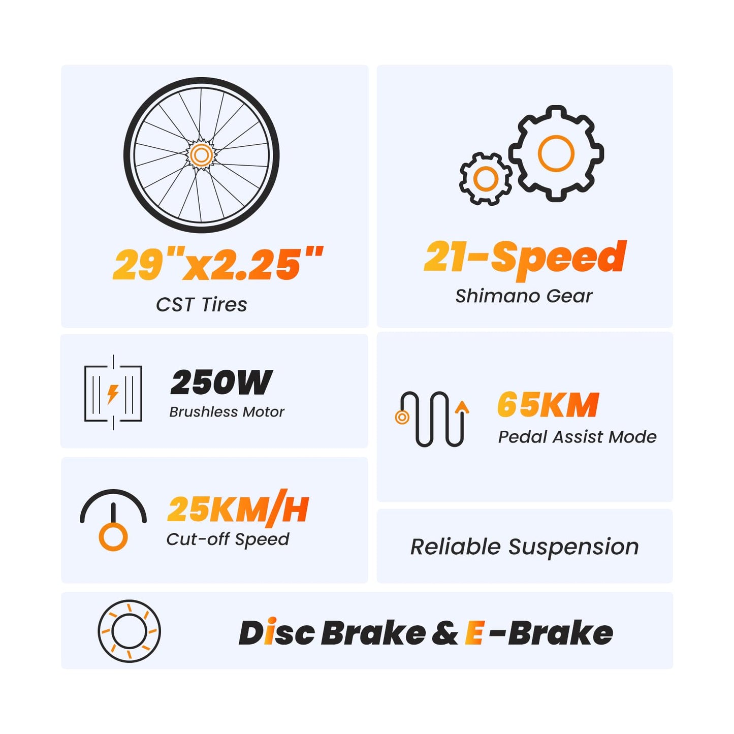 Touroll U1 Electric Mountain Bike, 26"/29'' Electric Bicycle Commute E-bike with 36V 13Ah Removable Battery, LED Display, Dual Disk Brake, 21 Speed, MTB for Teenagers and Adults (26'')