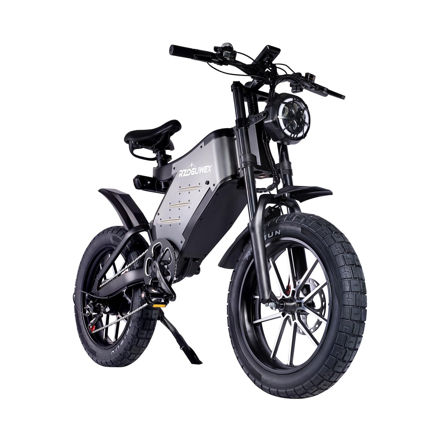 RZOGUWEX Electric Bicycle，20 Inch Off-Road EBIKE for Adults with 48V 25AH Detachable Lithium Ion Battery, Forged Mags Wheel with Dual Hydraulic Disc Brake
