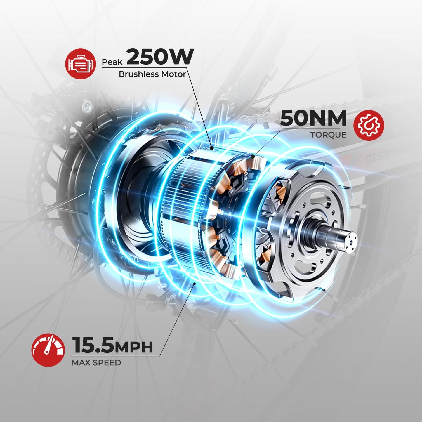 SAMEBIKE 24" Electric Bike for Adult, 36V 13Ah Removable Battery, Mountain E-bike with 7 Speed, Powerful 250W Motor, 4H Fast Charging Commuter Electric bicycle Range 35-90KM