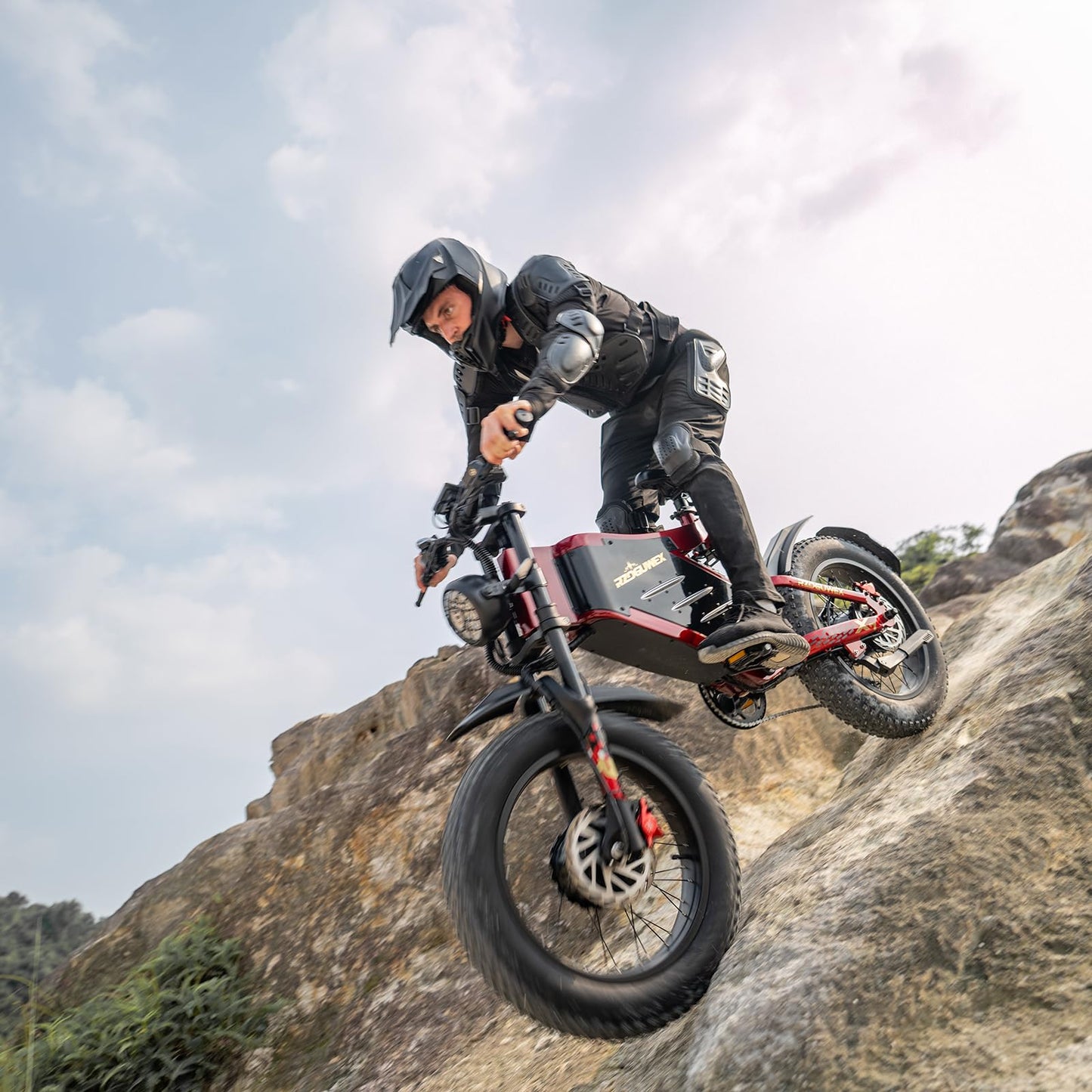 RZOGUWEX Electric Bicycle，20 Inch 160NM Dual Motor Off-Road EBIKE for Adults with 48V 30AH Detachable Lithium Ion Battery, Dual Hydraulic Disc Brake