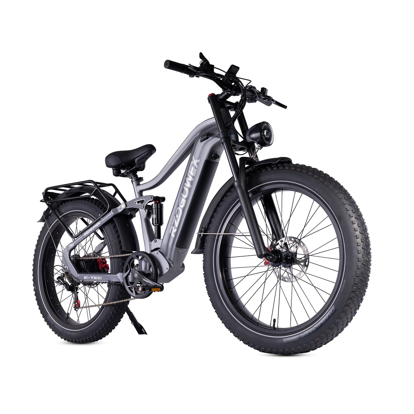 RZOGUWEX Electric Bicycle，26 Inch Off-Road EBIKE for Adults with 48V 25AH Detachable Lithium Ion Battery, 7 Speed with Dual Shock Absorbers and Dual Hydraulic Disc Brake(Black)