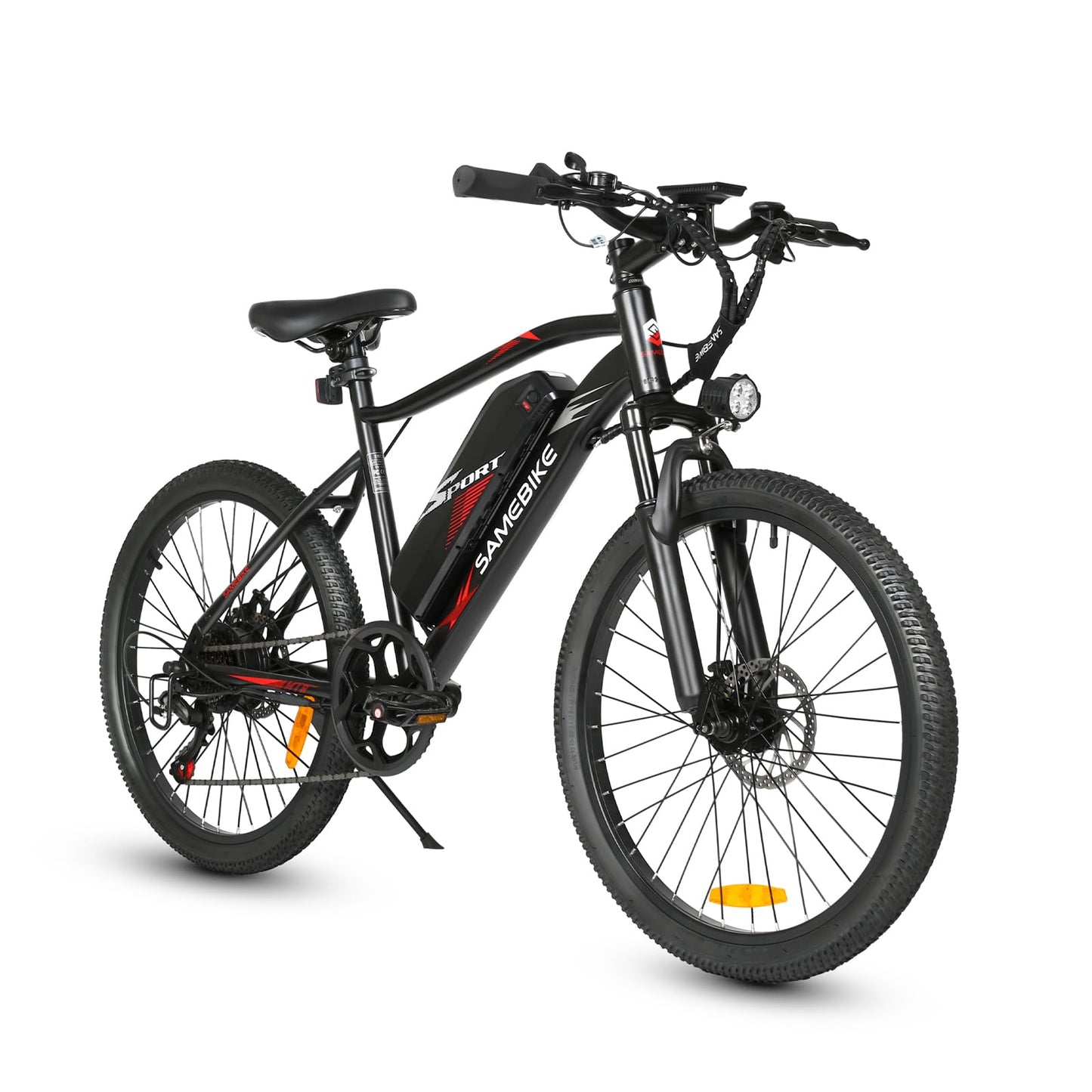 SAMEBIKE 24" Electric Bike for Adult, 36V 13Ah Removable Battery, Mountain E-bike with 7 Speed, Powerful 250W Motor, 4H Fast Charging Commuter Electric bicycle Range 35-90KM