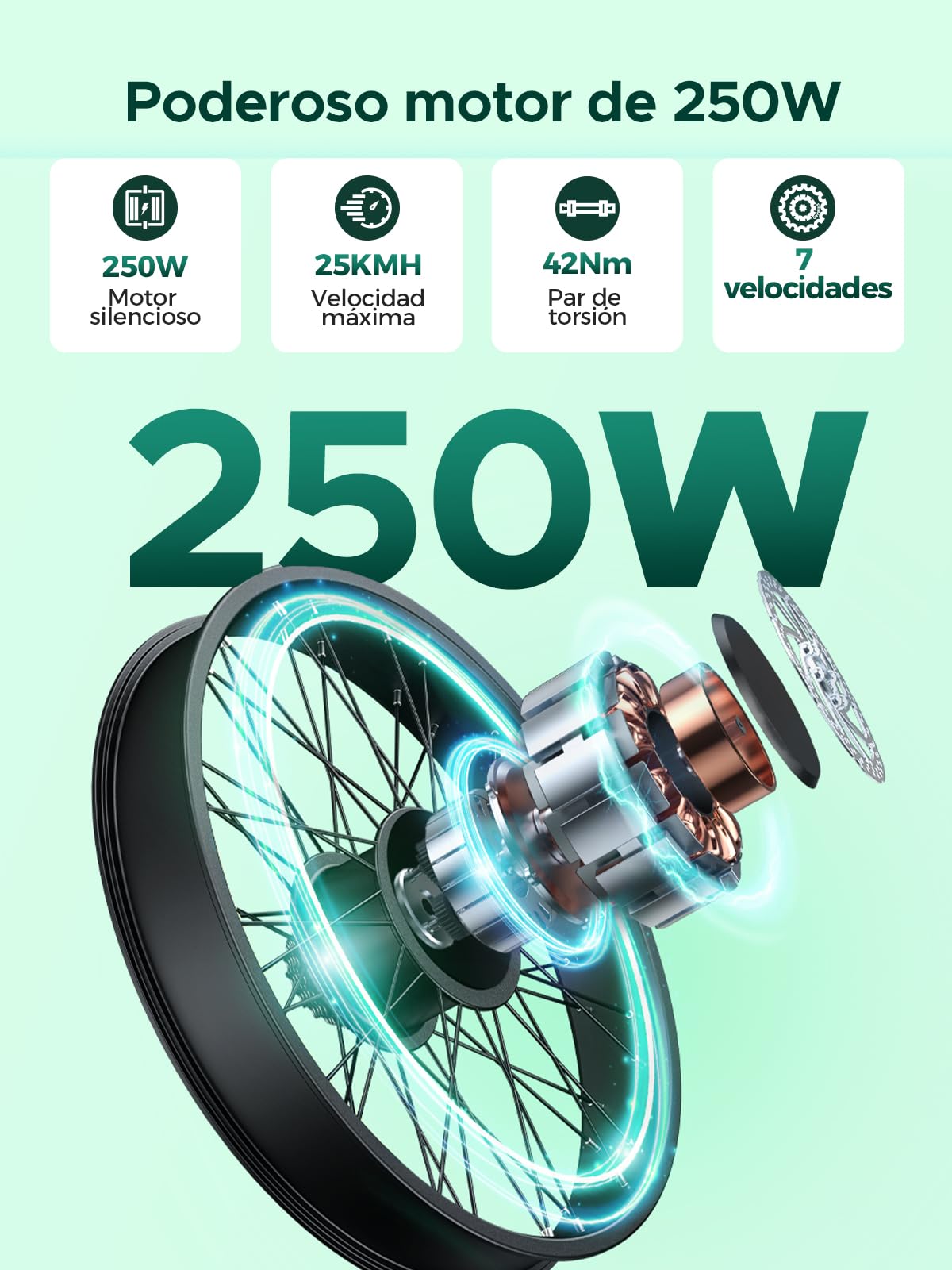 HillMiles MileCity1 26" Electric Bike for Adults, 7 Speed Electric Bicycle with 36V 13Ah Removable Battery, 25km/h & 80-100km Range E Bike for Urban Commuters with Rear Rack (MileCity1, Grey)