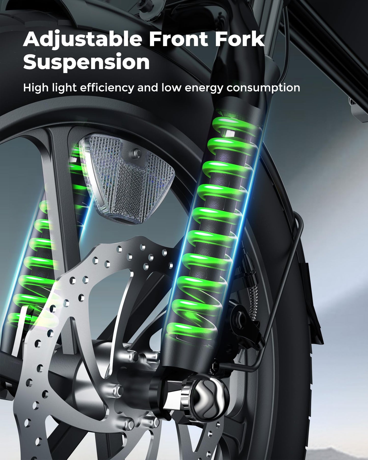 Finbike U3 Electric Folding Bike, 16 inch Portable Electric Bicycle, 2.5H Fast Charge Ebike, 25KM/H & 55KM Range, 3 Riding Modes, Front Shock Absorber, Foldable E-bike for Adults/Teens