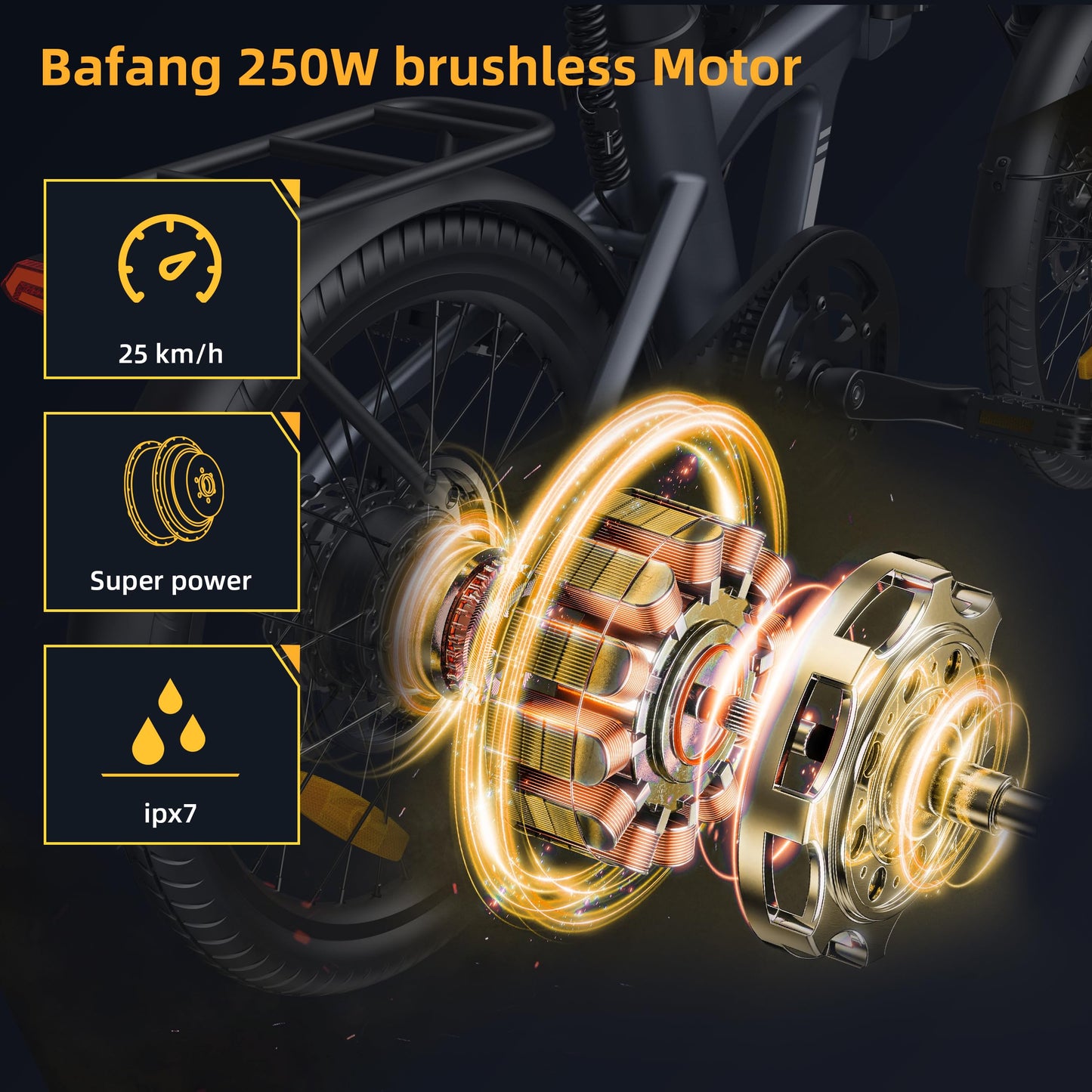 ADO Air20Pro Electric Bike Folding, EBike for Adults, 20" Folding Electric Bicycle, Belt Drive, Bafang Motor, ECO and SPORT Mode, Adjustable Shock Absorption, LCD, APP, Range Up To 100KM (Grey)